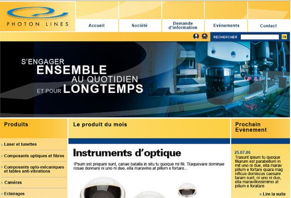 Photonlines refonte du site