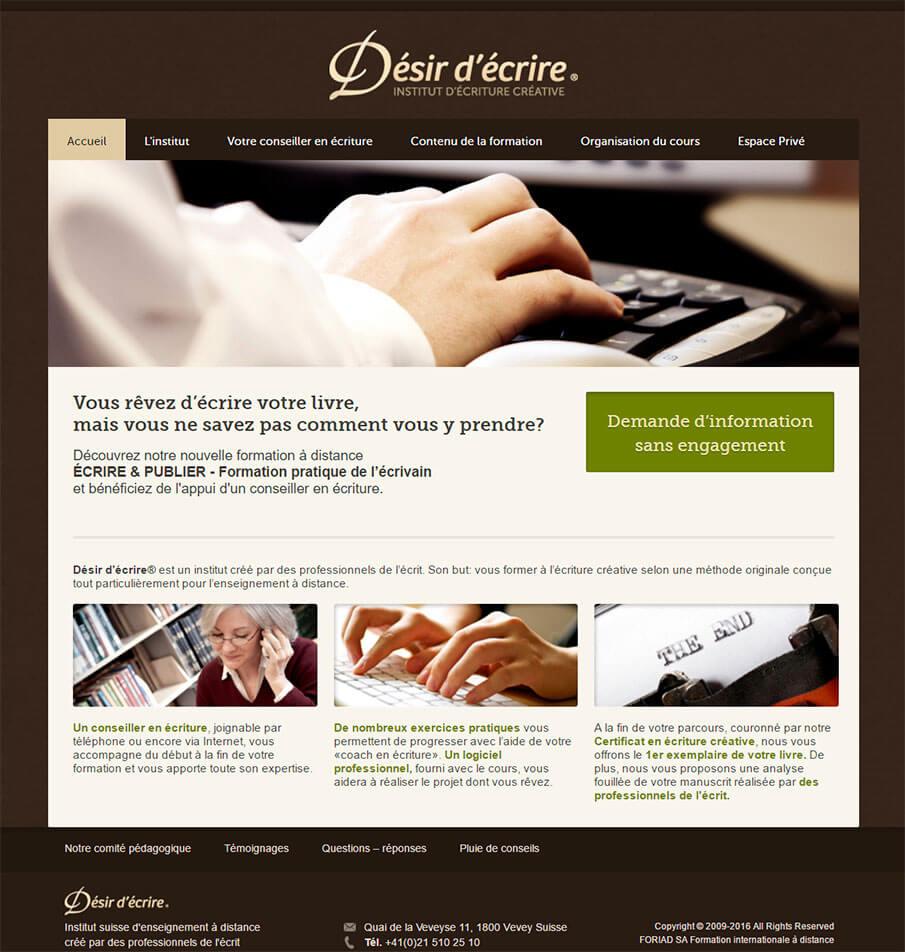 Migration & conservation du design : Désire d'écrire