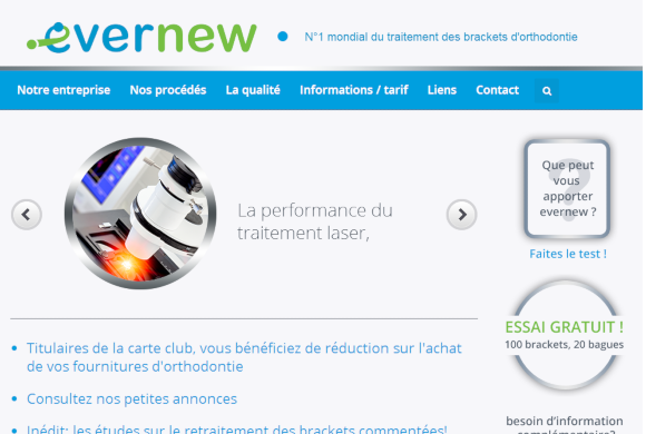 Design du site & logo, développement, site multilingue : Evernew 