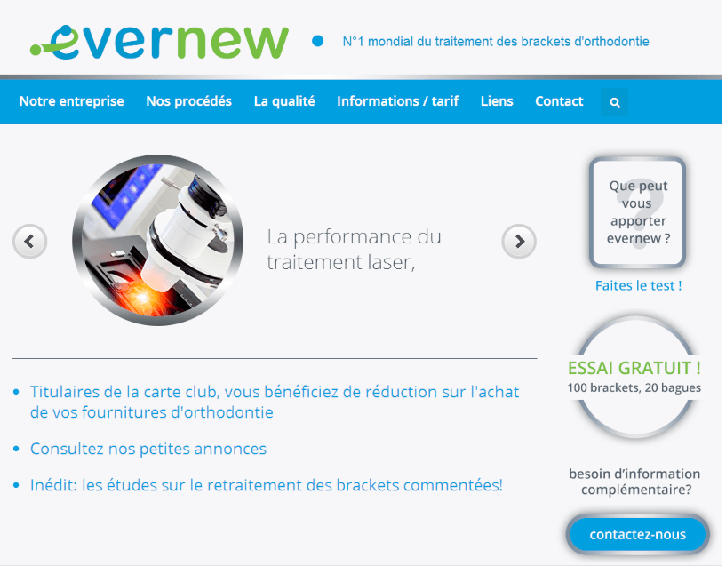Design du site & logo, développement, site multilingue : Evernew 