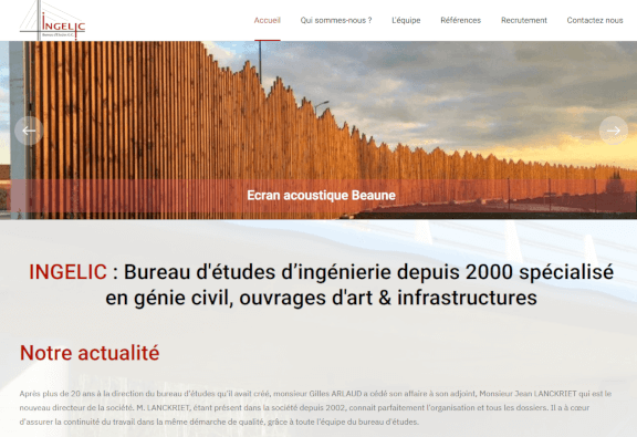 Migration & nouveau design, maintenance du site : Ingelic