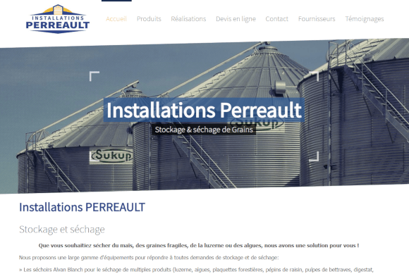 Création &  ergonomie du site : Installations Perreault