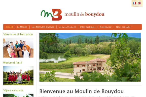 Moulin de Bouydou : refonte du site