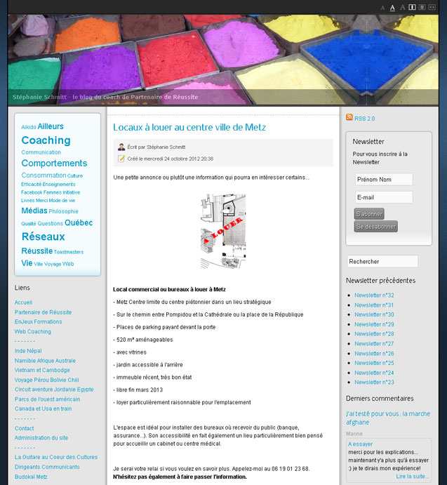 Migration du blog existant de Joomla 1.5 à Joomla 2.5 :  Stéphanie Schmitt 