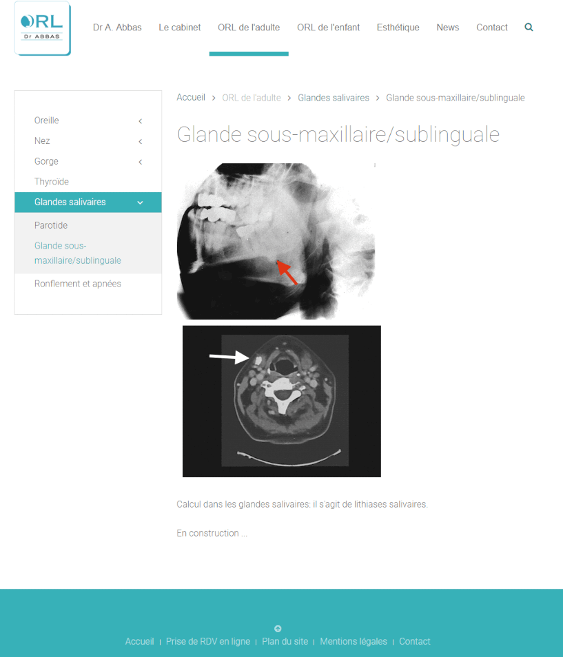 Création du site, formation :  Dr Abbas
